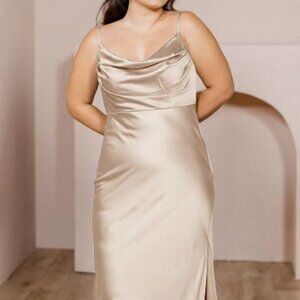 Revelry Skye Bridesmaids Dress - Gold Champagne